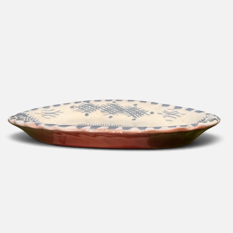 takket fad, sort/grå, 20 cm.