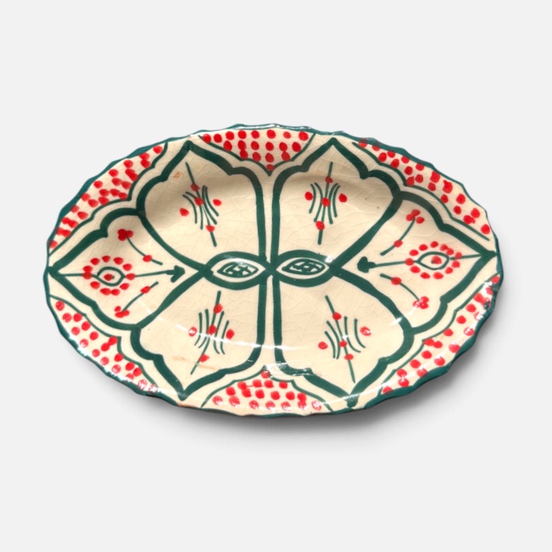 takket fad, GRØN, 20 cm.
