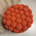 GALET puf/skammel i Terracotta