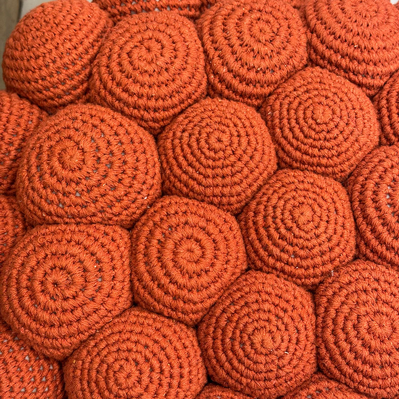 GALET puf/skammel i Terracotta