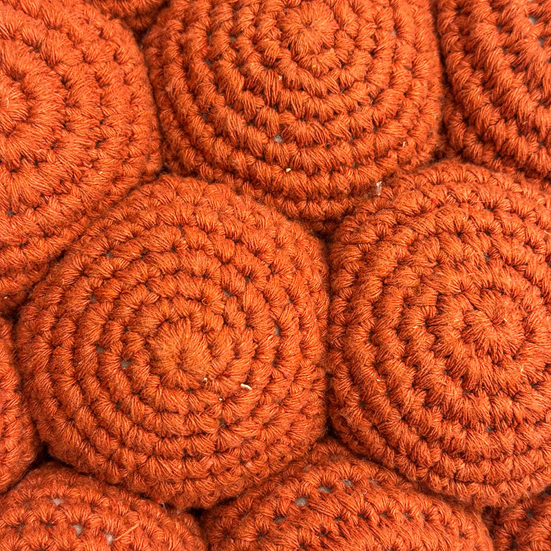 GALET puf/skammel i Terracotta