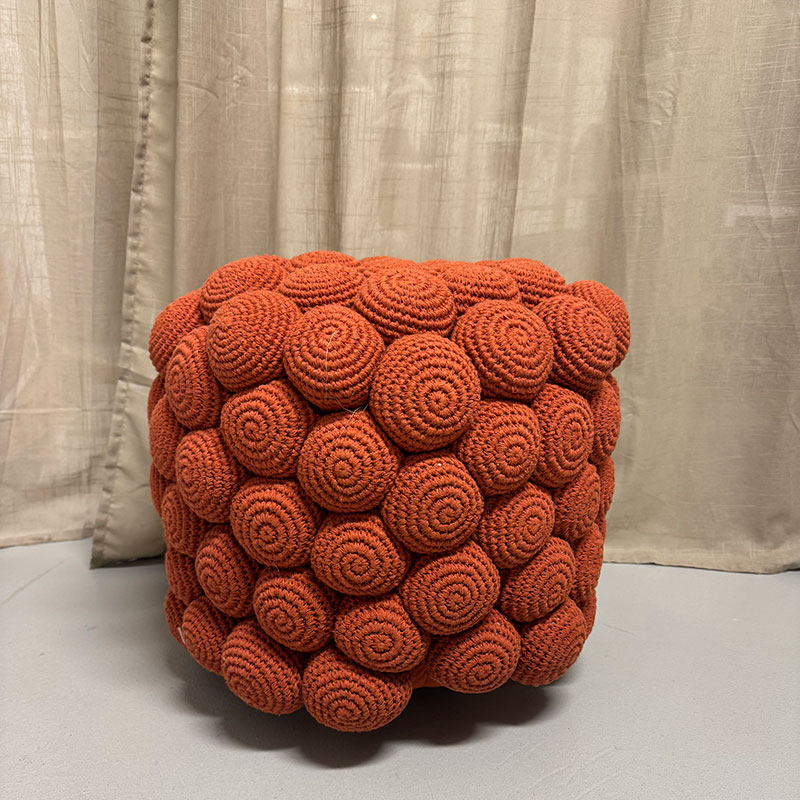 GALET puf/skammel i Terracotta