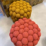 GALET puf/skammel i Terracotta