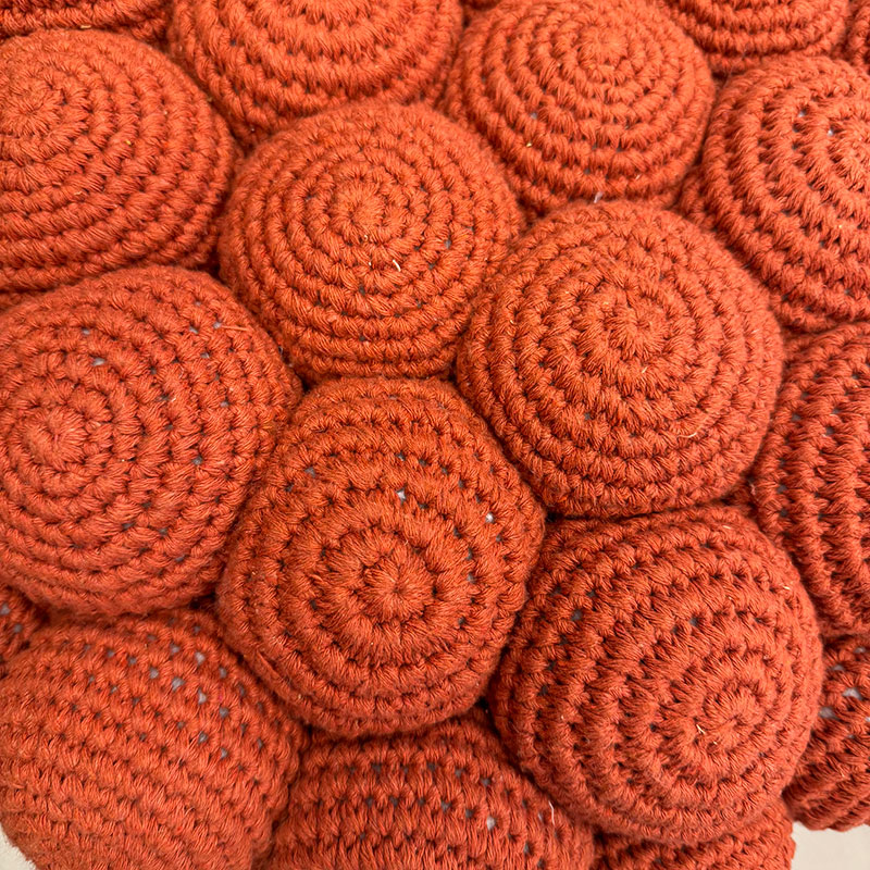 GALET puf/skammel i Terracotta