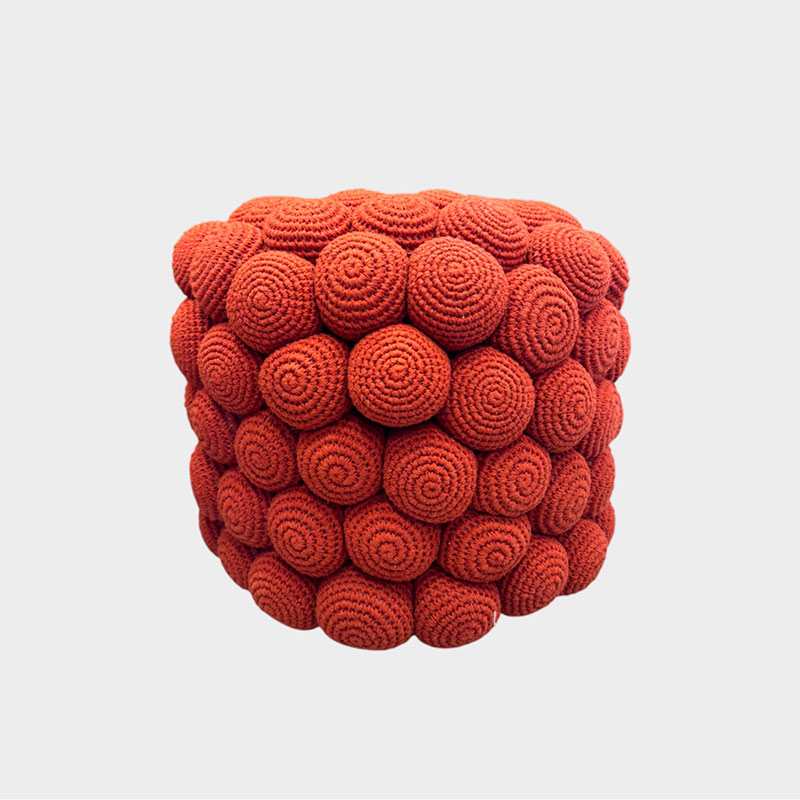 GALET puf/skammel i Terracotta