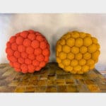 GALET puf/skammel i Terracotta