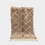 Stort lækkert Beni Ouarain tæppe i tape/beige