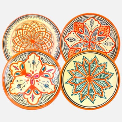 Marokkanske tallerkner 26 cm. ORANGE
