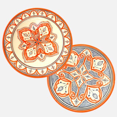 Marokkanske fade - 35 cm - ORANGE