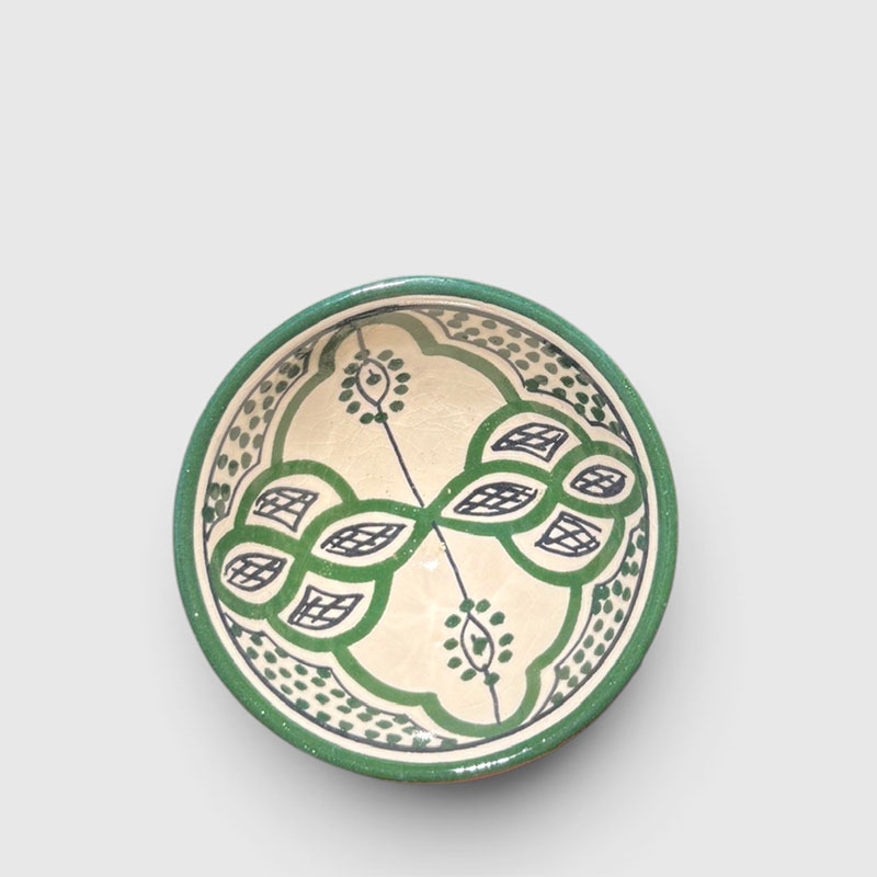 10 cm bowl in several shades of green