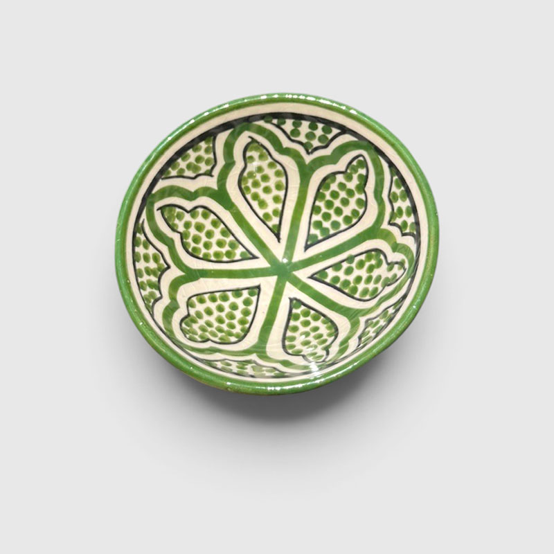 10 cm bowl in several shades of green