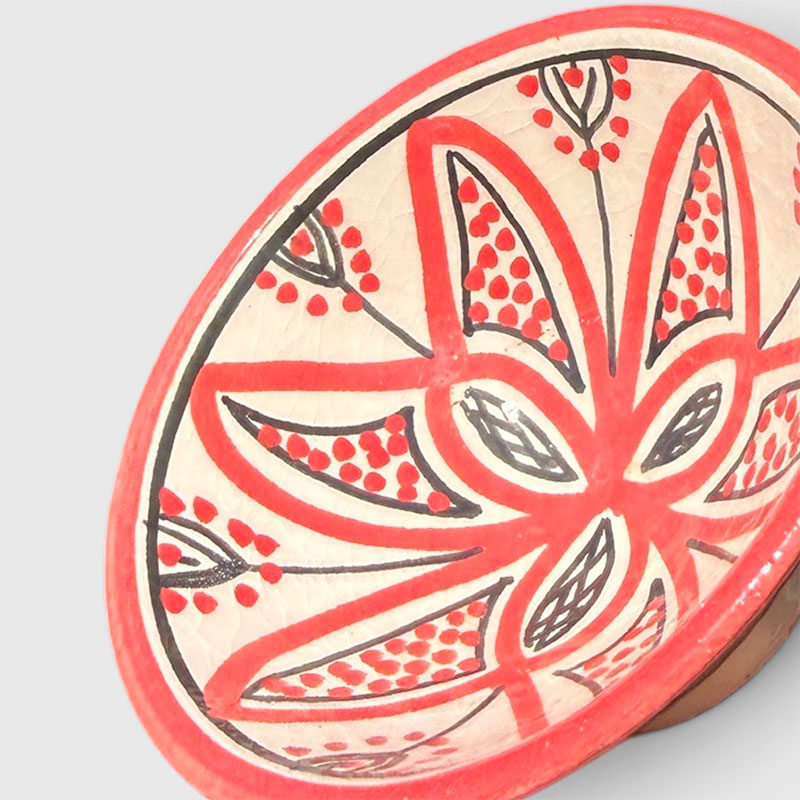 bols de 10 cm de diamètre, couleurs orange et rouge