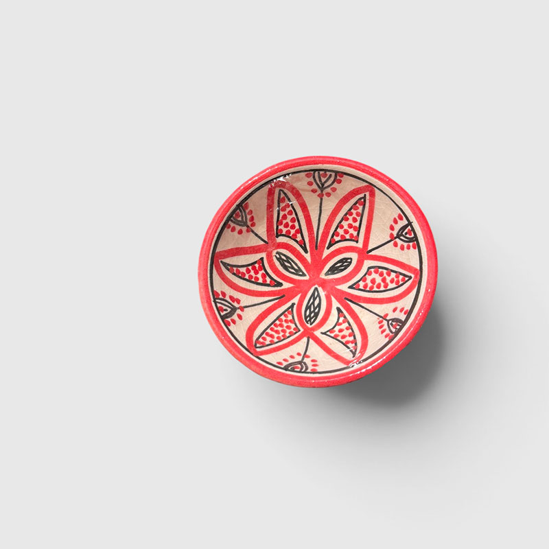 bols de 10 cm de diamètre, couleurs orange et rouge