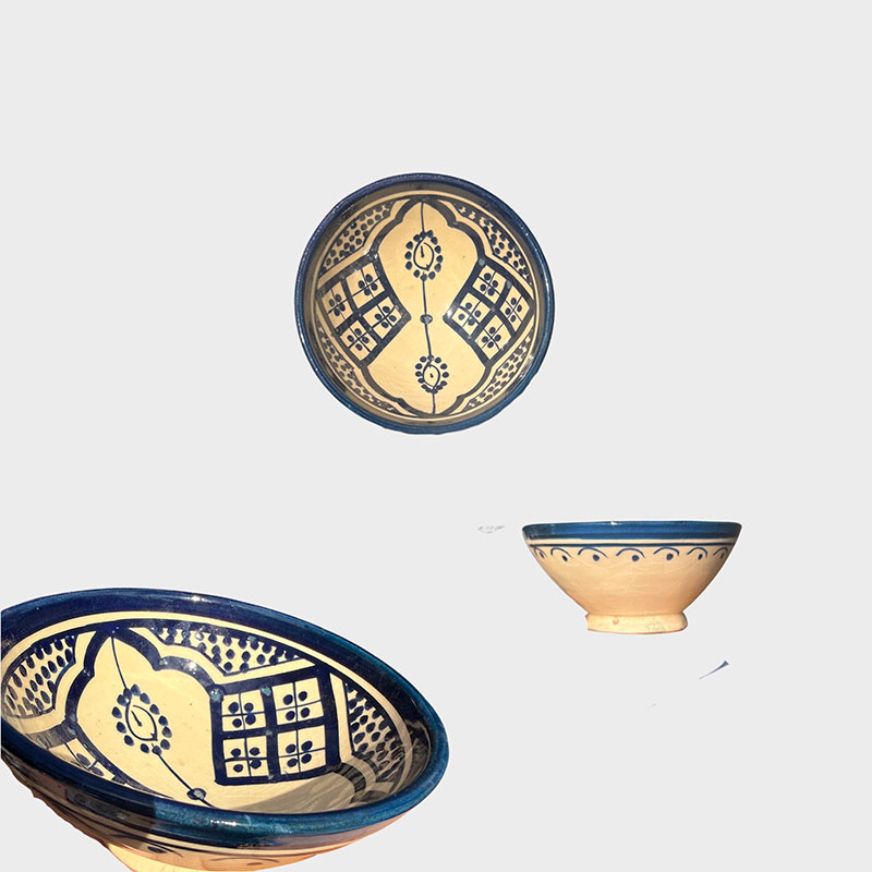 12 cm skåle i blå nuancer
