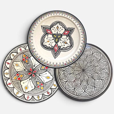 Marokkanske tallerkener - 35 cm - SVART