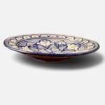 Blue dish 42 cm, handmade in Morocco.