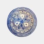 Beautiful couscous dish in ceramic measuring 28 centimeters. Blue. Handmade in Morocco.