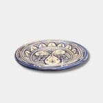 Beautiful couscous dish in ceramic measuring 28 centimeters. Blue. Handmade in Morocco.