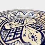 Beautiful couscous dish in ceramic measuring 28 centimeters. Blue. Handmade in Morocco.