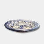 Beautiful couscous dish in ceramic measuring 28 centimeters. Blue, and handmade in Morocco.