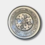 Beautiful couscous dish in ceramic measuring 28 centimeters. Black, and handmade in Morocco.