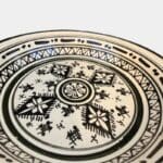 Beautiful couscous dish in ceramic measuring 28 centimeters. Black, and handmade in Morocco.