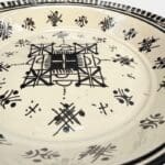 Beautiful couscous dish in ceramic measuring 28 centimeters. Black, and handmade in Morocco.