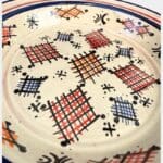 Beautiful couscous dish in ceramic measuring 28 centimeters. Blue, and handmade in Morocco.