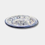 Beautiful couscous dish in ceramic measuring 28 centimeters. Blue. Handmade in Morocco.