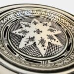 Beautiful couscous dish in ceramic measuring 28 centimeters. Black, and handmade in Morocco.