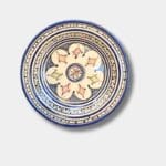 Beautiful couscous dish in ceramic measuring 28 centimeters. Blue with a colored pattern, and handmade in Morocco.