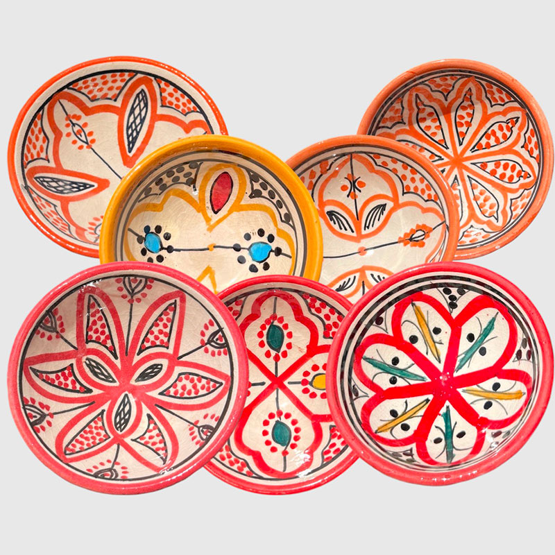 OR-fb-10-cm-skål bols de 10 cm de diamètre, couleurs orange et rouge
