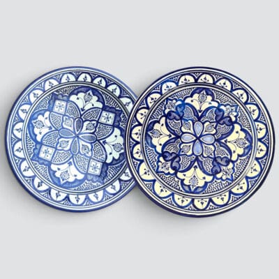 Moroccan dishes - 42 cm - BLUE