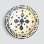 Beautiful couscous dish in ceramic measuring 28 centimeters. Black, and handmade in Morocco.