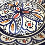 Beautiful couscous dish in ceramic measuring 28 centimeters. Blue, and handmade in Morocco.