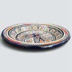 Beautiful couscous dish in ceramic measuring 28 centimeters. Blue, and handmade in Morocco.