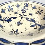 Beautiful couscous dish in ceramic measuring 28 centimeters. Blue, and handmade in Morocco.