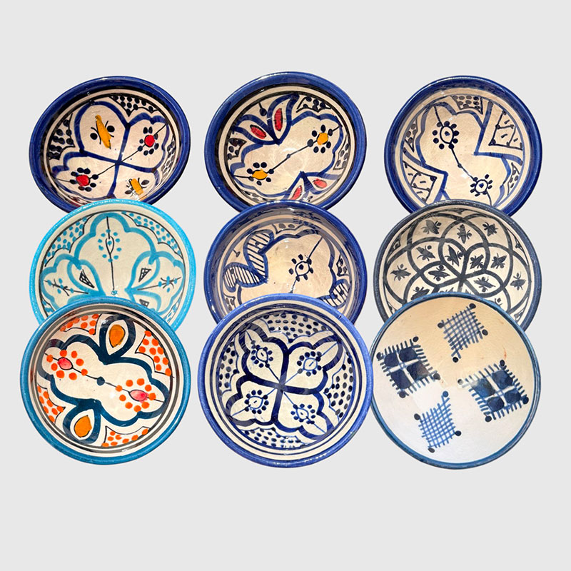 blå-fb-10-cm-skål 10 cm bowl in several varieties of blue