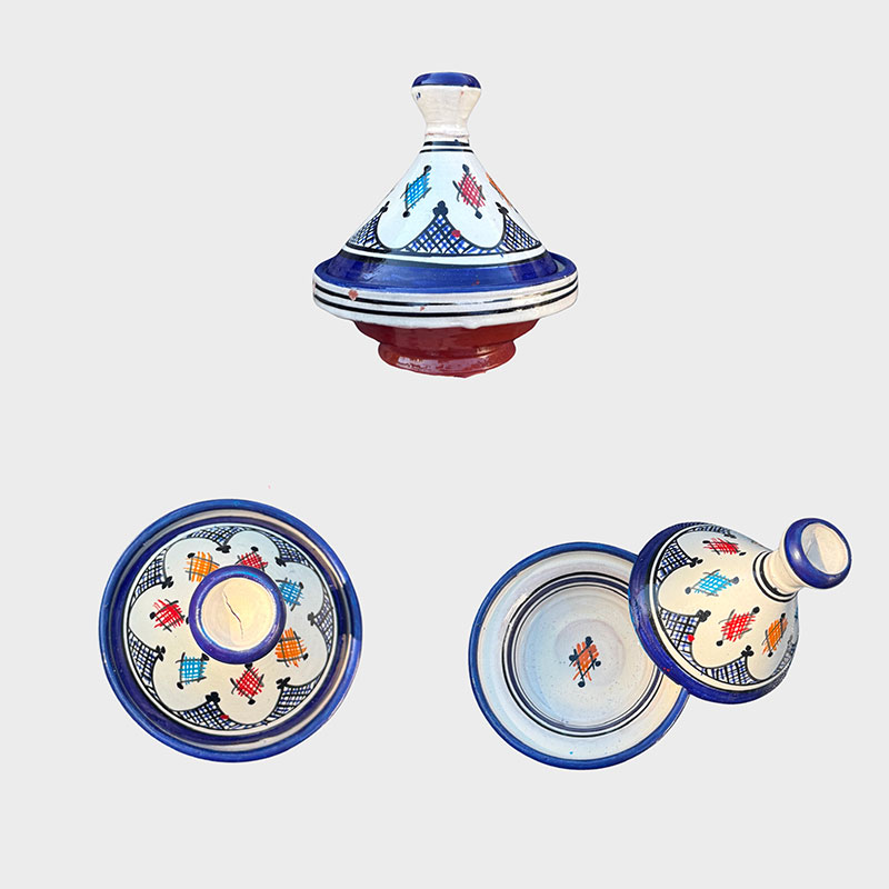 Moroccan tagine 13.5 cm blue 8