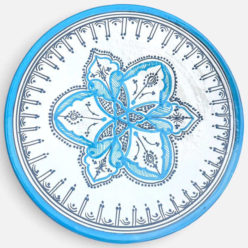 lyseblå-42cm Marokkaanse schaal lichtblauw 42 cm