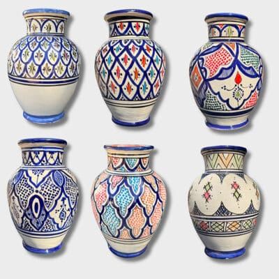 Marokkanske keramik vaser - 25 cm - BLÅ