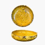 Bol plat Tamegroute couleur ocre, 21 cm de diamètre