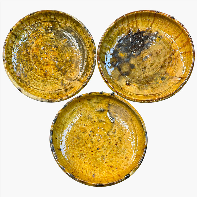 Bol plat Tamegroute couleur ocre, 21 cm de diamètre