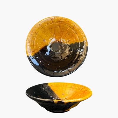 Bol Tamegroute couleur ocre et moka