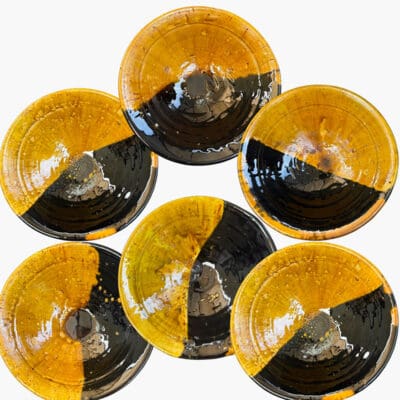 Bol Tamegroute couleur ocre et moka