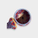 Berbermand M in blauw, paars en rood