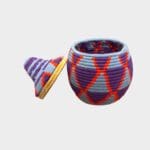 Berbermand M in blauw, paars en rood