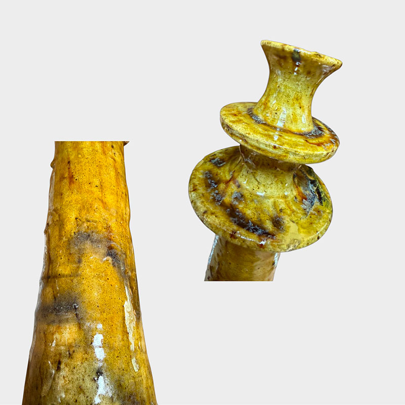 Bougeoir à base de racine de tamaris jaune, taille L