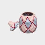 Berbermand M pastelroze, rood en blauw