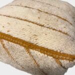 Coussin de sol Safira, laine légère à rayures safran/ocre
